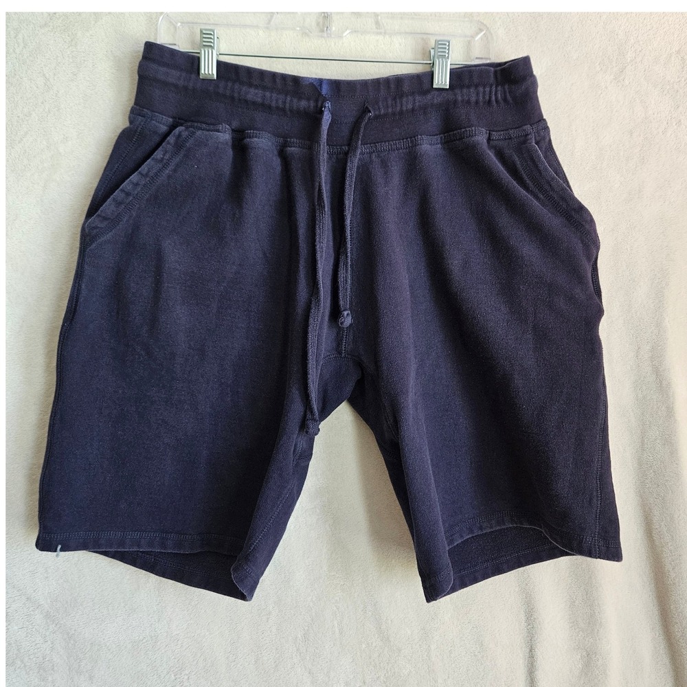 Smart Blanks Mens Fleece Sweat Shorts Navy Blue Drawstring Pockets Size 2XL